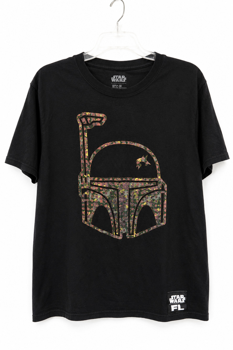 Funko Star Wars Boba Fett T-Shirt Mens Large Cotton Blend Black Graphic Nerd